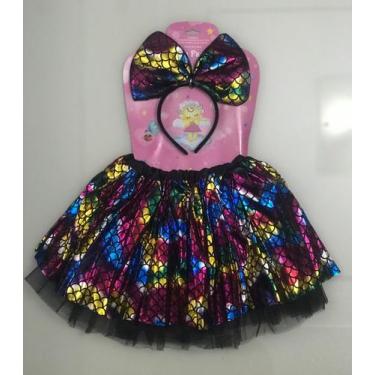 Imagem de Saia Fantasia Infantil Juvenil Festa Carnaval Halloween Sereia Cores D