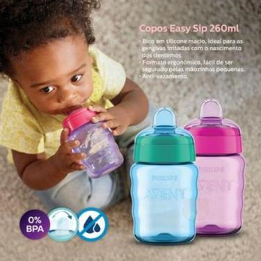 Imagem de Copo Avent  260 ml (9M+)  Azul - Philips