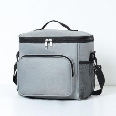 Imagem de Bolsa Térmica Grande Portatil Marmita Viagem Com Alça - oem, Cinza