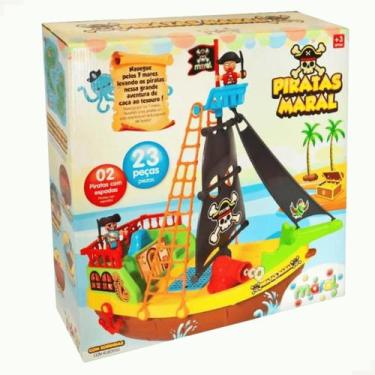 Imagem de Barco Piratas 2121 Maral Colorido Didático Desmontável