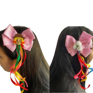 Imagem de Presilha De Cabelo Tic Tac 2 Unidades Acessorio Festa Junina Caipirinh
