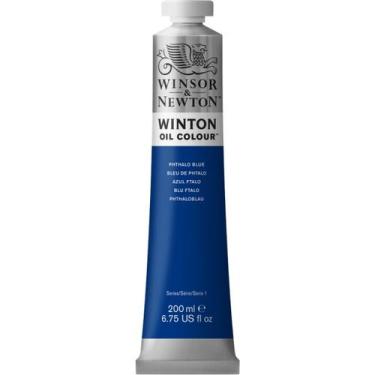 Imagem de Tinta A Óleo Para Tela Winton 200ml 516 S1 Phthalo Blue - Winsor & New