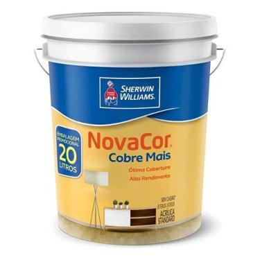 Imagem de Tinta Acrílica Branca 20l Novacor Cobre Mais Hoje Cor Branco - Sherwin