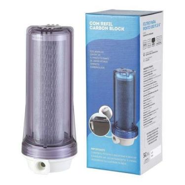 Imagem de Filtro Agua 9 3/4 Ponto De Uso Pou Carvão Ativado Bbi 230