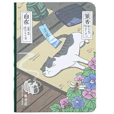 Imagem de Caderno brochura Hztyyier, caderno de anotações escolar e universitário, diário, capa impressa com desenhos animados japoneses, papel grosso, 14 x 10 cm, 224 folhas (incenso)
