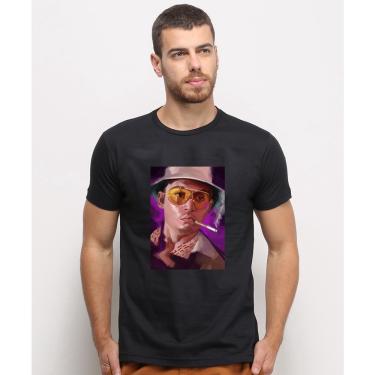 Imagem de Camiseta masculina Preta algodao Medo e Delírio Johnny Depp Filme
