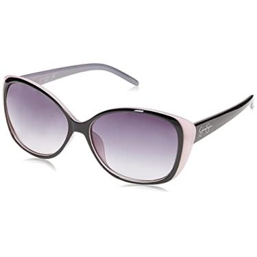 Imagem de Jessica Simpson Óculos de sol femininos retrô olho de gato J5012 com proteção Uv400. Presentes glamorosos para ela, 56 mm, Preto, 56 mm