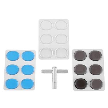 Imagem de Amortecedores de tambor Almofadas de gel, silenciador de bateria de silicone Conjunto de almofadas de gel multicolor para bateria Kit para tarola