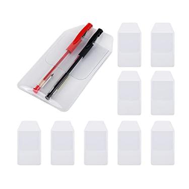 Imagem de DS. DISTINCTIVE STYLE Protetor de bolso para camisa 10 peças de protetores de bolso de PVC para material de escritório e hospitais escolares