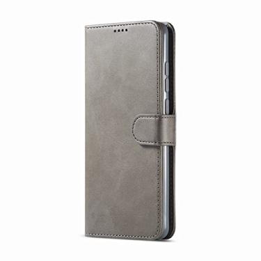 Imagem de Para xiaomi redmi note 9s capa de carteira de couro flip capa para xiaomi redmi note 9 pro max note9 estojo de livro magnético de luxo, cinza, para redmi note 9 pro