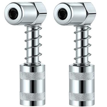 Imagem de 2 peças de acoplador de graxa de 90 graus, adaptador de acoplador de ângulo reto de 3 pontas ferramenta de ajuste de graxa de encaixe giratório para automóvel, fazenda, caminhão ou uso industrial