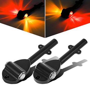 Imagem de Partsam Luz de LED âmbar vermelha para trailer para-lama com luzes de LED de 1,9 cm na frente – conjunto transparente, luzes de para-lama de reboque, conjunto de luzes de para-lama de reboque com reboques de suporte de mais de 203 cm de largura