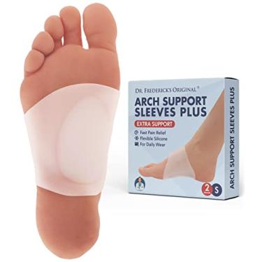 Imagem de Dr. Frederick Original Arch Support Mangas 2.0 – Gel de silicone reforçado reutilizável mangas – Desenvolvido por médicos para 2019, Small/Medium (Pack of 1)