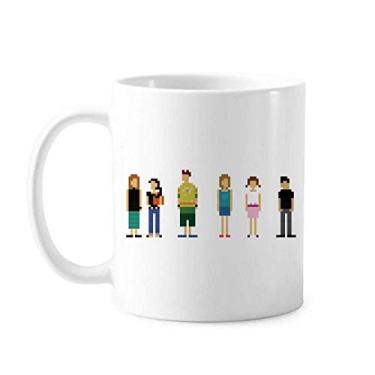 Imagem de Game Characters Pixel Art Deco Presente Caneca Moda Cerâmica Café Porcelana Utensílios de Mesa