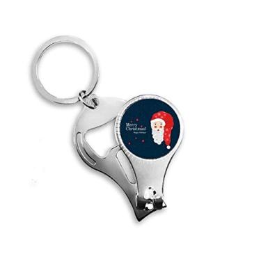 Imagem de Feliz Natal Papai Noel anel de alicate de unha chaveiro abridor de garrafa cortador
