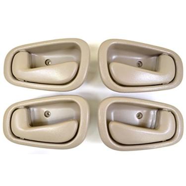 Imagem de PT Auto Warehouse TO-2543E-QP - Maçaneta interna interna, bege/caramelo - trava manual, 2 esquerdas, 2 direita