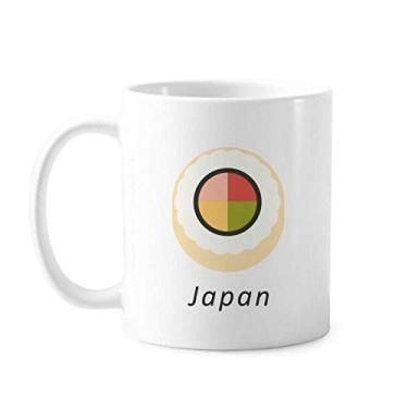 Imagem de Caneca tradicional japonesa Maki Sushi clássica de cerâmica branca presente com alças 350 ml