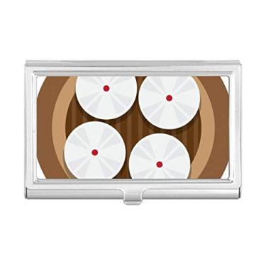 Imagem de Porta-cartões de visita com padrão de comida e pão cozido no vapor da China