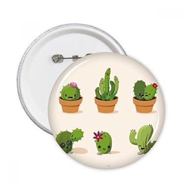 Imagem de Cactus Suculentas Vaso Ilustração de Plantas Pinos Redondos Emblema Emblema Acessório Decoração 5 peças