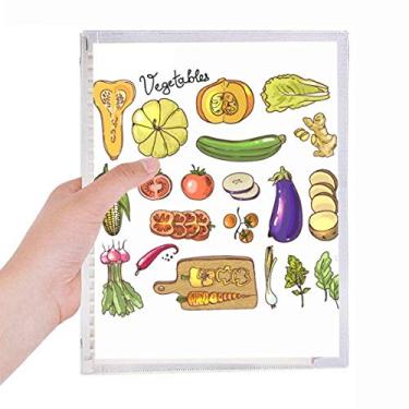 Imagem de Vegetables Berinjela, Abóbora, Gengibre, Caderno de Folhas Soltas, Diário Recarregável