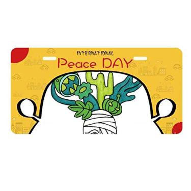 Imagem de DIYthinker Placa de carro Horus Botany Mummy Plant Cactus Decoração de carro Dia da Paz