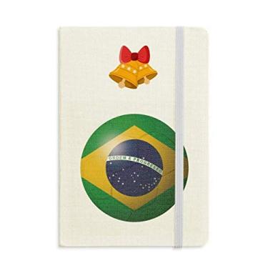 Imagem de Caderno de futebol americano bandeira nacional do Brasil mas Jingling Bell