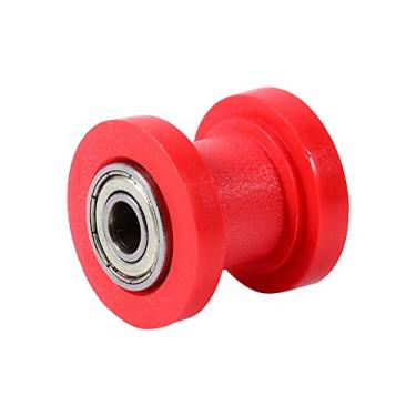 Imagem de Rolo tensor de corrente de 10 mm, guia tensor, rolo de corrente universal, para mini bicicleta Dirt Pit (vermelho)