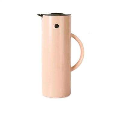 Imagem de Garrafa térmica térmica térmica para café doméstico 1L grande capacidade térmica de vidro térmico interno para preparar café e chá térmico a vácuo (cor: Rosa)