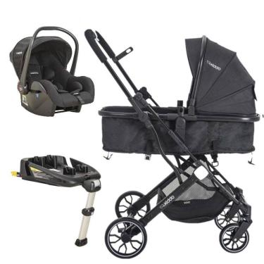 Imagem de Kit Carrinho Zig Zag Kiddo c/ Bebê Conforto e Base Isofix