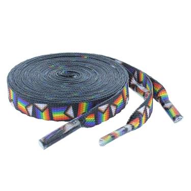 Imagem de Fundraising For A Cause Cadarços listrados com bandeira Daniel Quasar para tênis, botas, sapatos - cadarços para botas para homens e mulheres, Daniel Quasar, Large