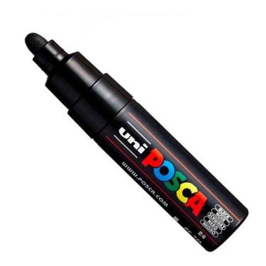 Imagem de Posca PC-7M Preta Ponta Redonda 4.5 a 5.5mm - Uni-ball