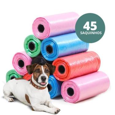 Imagem de Kit 3 Rolinhos C/ 15 Sacos De Lixo Coco Pet Gato E Cachorro - Saquinho
