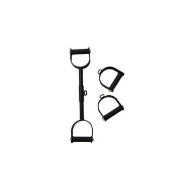 Imagem de kit para treino academia barra romana neutra 60cm + par de estribo fec
