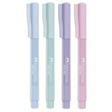 Imagem de CANETA HIDROGRAFICA FABER-CASTELL FINE PEN 0.4mm 4 CORES PASTEL