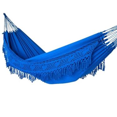 Imagem de Rede De Dormir Descanso Casal Luxuosa Gigante(AZUL)