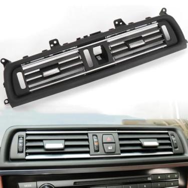 Imagem de Chrome,Middle,TPUIZUS 1 Pcs Console Frontal Painel Central Ar Condicionado Grelha Painel de Saída para BMW Série 5 F10 F11 2010-2017 64229209136 64229166889 64229166890