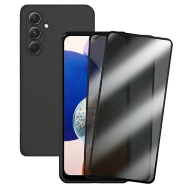 Imagem de Kit 2 Películas de Privacidade Anti Espião + Capa Capinha Preta Para Galaxy A14