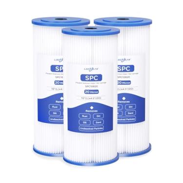 Imagem de Locofiltr Cartucho De Filtro Água Para Poço Sedimentos Plissado Fxhsc Toda A Casa, 20 Mícrons, 10" X 4,5", Substituição Em Ecp20-Bb, S1-Bb, W20Clhd, Spc-45-1020, Ao-Wh-Prel-Rp, Whkf-Whplbb, Wfhdc300