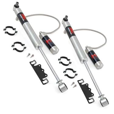 Imagem de Rough Country Amortecedores dianteiros monotubo M1R com reservatório externo para Jeep Wrangler JL (2021–2024) com elevador e Wrangler Unlimited de 10 a 15 cm (2018-2905) - pacote com 2