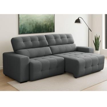 Imagem de Sofá 3 Lugares Retrátil Reclinável 230cm Veludo Atualle Ferguile