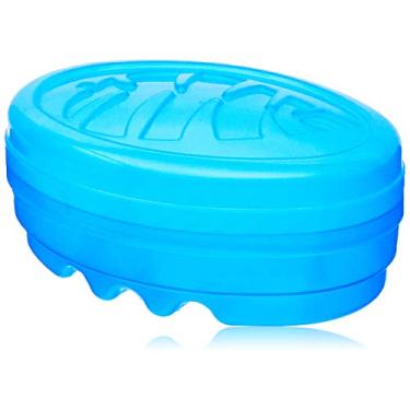 Imagem de Marilu Saboneteira Oval Azul com Grelha - Ideal para Viagens e Banheiros - Design Prático e Durável