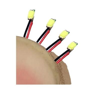 Imagem de Fio LED SMD Vermelho E Preto 40 Peças HO N OO Escala Pré-soldado Micro