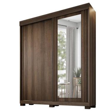 Imagem de Guarda Roupa 2 Portas de Correr com Espelho 3 Gavetas Mônaco Benetil, 