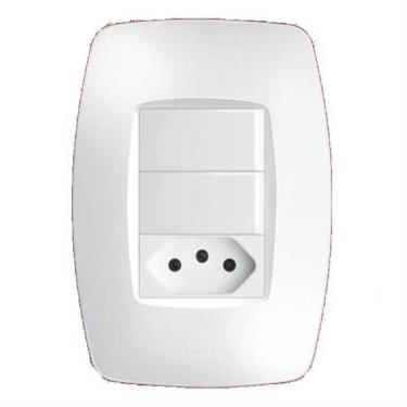 Imagem de Conjunto 1 Interruptor + 1 Tomada 10a - Elegance Fame