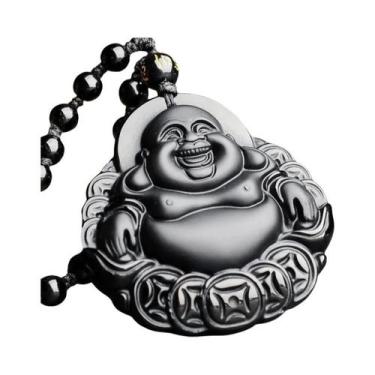 Imagem de Colar Masculino Vintage Com Pingente De Obsidiana Dragão Do Zodíaco Am