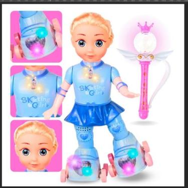 Imagem de Boneca Dançarina Patinadora Amy Com Som Garota Radical Patins Luz Pres
