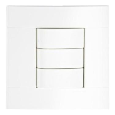 Imagem de Interruptor Triplo Simples Conjunto 4X2 Lunare Schneider