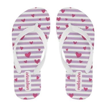 Imagem de Chinelo Infantil Menina Leve Conforto Molekinha 2364300, Branco, Lilás