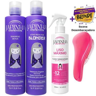Imagem de Kit Japinha Blonder 1 Litro e Protetor Térmico 300ml - Japinha Cosméti