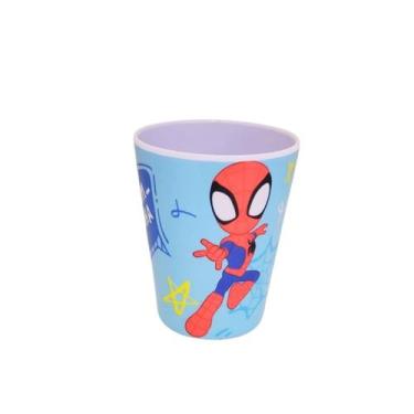 Imagem de Copo Infantil Homem-Aranha Melamina Reforçada 300ml Licenciado - Tuut 